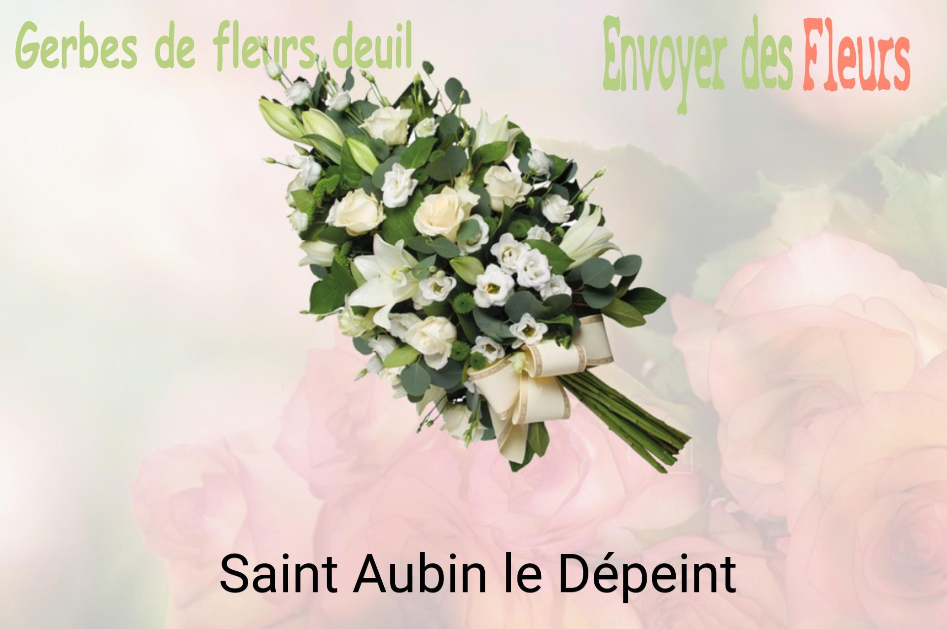 Gerbe de fleurs de deuil livrée à Saint-Aubin-le-Dépeint